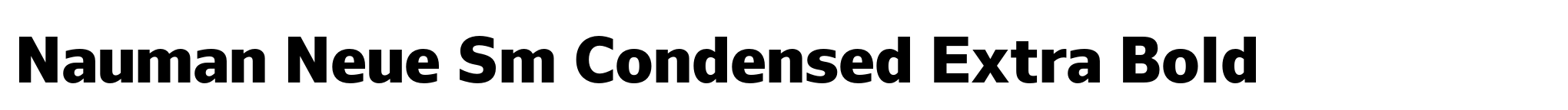 Nauman Neue Sm Condensed Extra Bold image